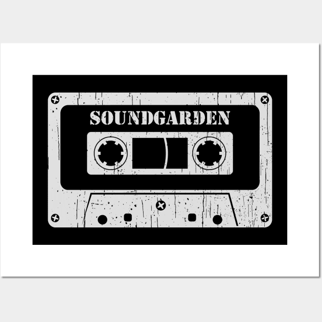 Soundgarden - Vintage Cassette White Wall Art by FeelgoodShirt